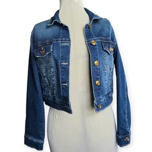 True Religion Black Label World Tour Women's Boxy Trucker Jacket, Size XS